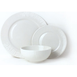 Тарелка столовая обеденная Sundays Home Relief керамика TRVK26014 (27см, белый)