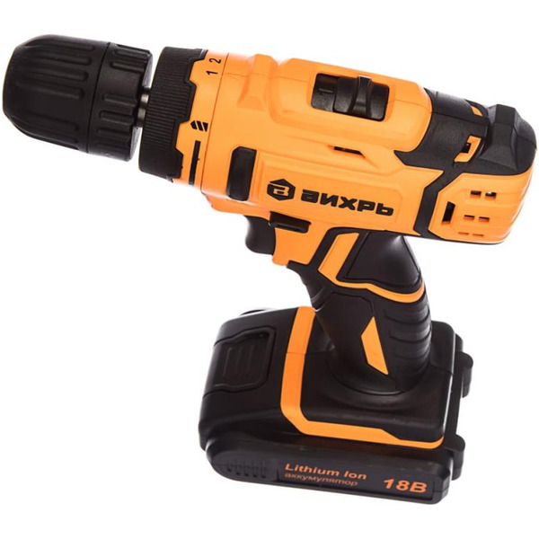 Дрель-шуруповерт Вихрь ДА-18Л-2 (72/14/16) с 1-им АКБ и ЗУ
