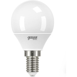 Лампа GAUSS Basic LED-M G45 7W 630lm 4000K E14 LED 1/10/100 (10501272)