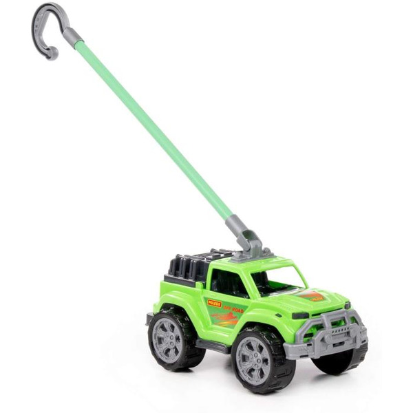 Игрушка-каталка Полесье Легионер с ручкой 63929 (зеленый)