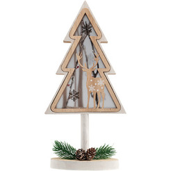 Деревянная фигурка с подсветкой NEON-NIGHT Елка на подставке 504-028