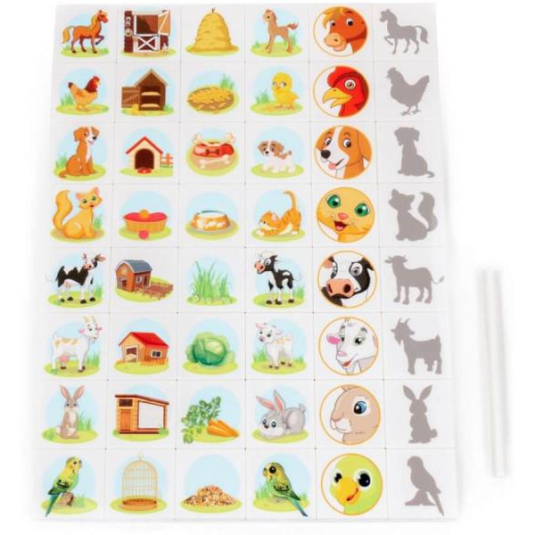 Набор игровой настольный Полесье Ассоциации. Домашние животные 2 4902 (48 элементов)