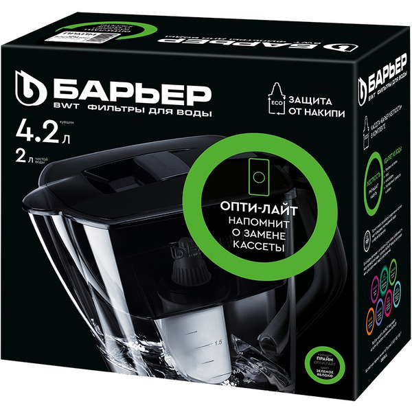 Кувшин БАРЬЕР Прайм Опти-Лайт В582Р00 (зеленое яблоко)