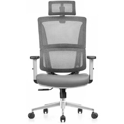 Кресло офисное SITUP APHRODITE A GREY chrome (сетка Grey / Grey)
