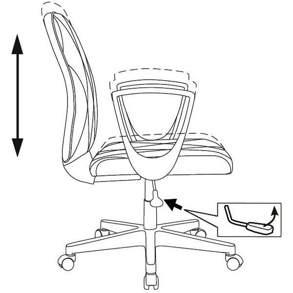 Кресло Бюрократ CH-W327 (слоновая кость)