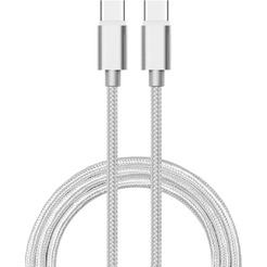 Кабель ATOM USB Type-C 3.1 - USB Type-C 3.1 1.8м (серебристый)