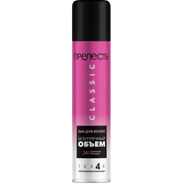 Лак для волос Прелесть классик экстрасильная фиксация, 200 мл