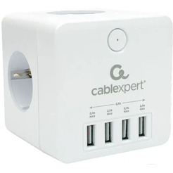 Сетевой фильтр Cablexpert CUBE-4-U4-W