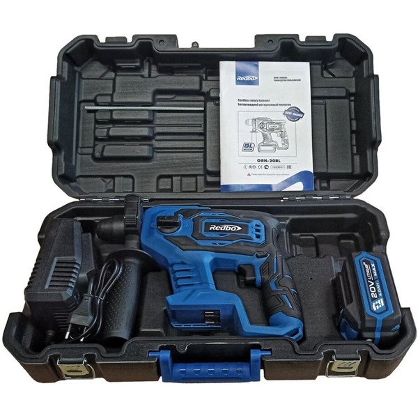 Перфоратор Redbo ORH-20BL (с 1-им АКБ и ЗУ, кейс)