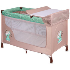 Манеж LORELLI San Remo 2 Beige Green Sleeping Bear (10080071802)