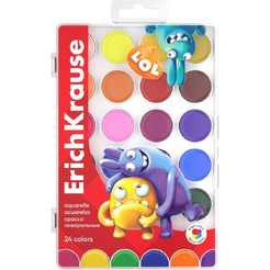 Краски акварельные Erich Krause Jolly Friends 61368 (24 цв)