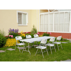 Стол Calviano складной пластиковый 180 см (усиленный)