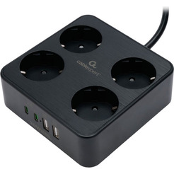 Сетевой фильтр Cablexpert PLT-4-C2U2-B-3