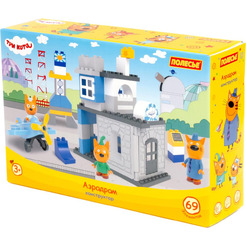 Конструктор Полесье Макси Три кота. Аэродром 70221