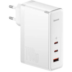 Сетевое зарядное устройство Baseus GaN5 Pro Fast Charger 2C+U 140W CCGP100202 White
