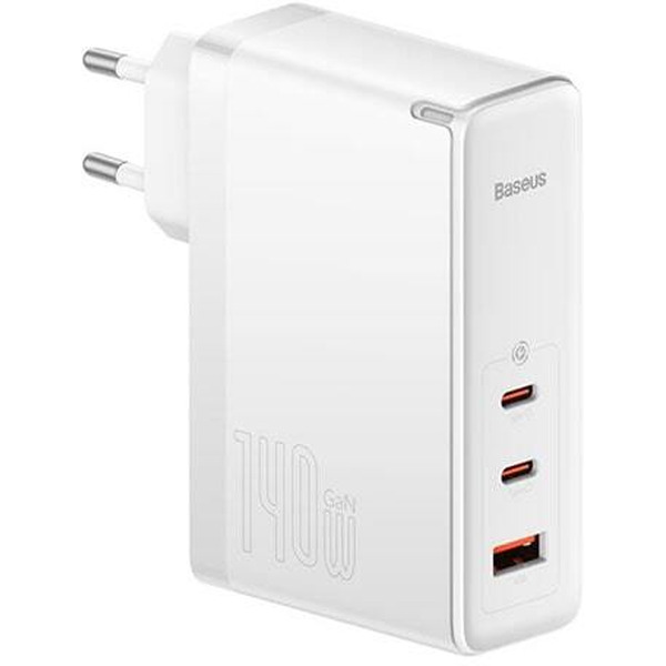 Сетевое зарядное устройство Baseus GaN5 Pro Fast Charger 2C+U 140W CCGP100202 White