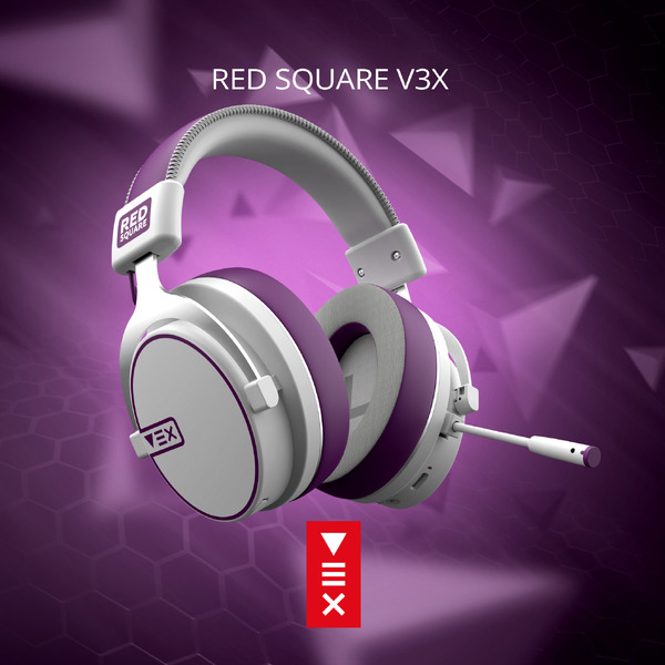 Наушники Red Square V3X RS319 RSQ-31019 (белый/фиолетовый)