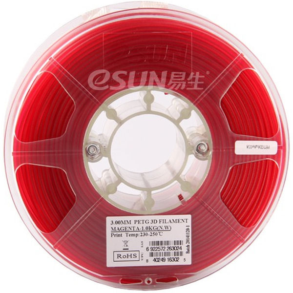 Пластиковая нить ESUN PETG 1,75 мм, 1кг, magenta