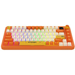 Компьютерная клавиатура AJAZZ AK820 MAX PLUS (оранжево-белая тема)