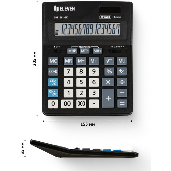 Калькулятор Eleven Business Line CDB1601-BK_El