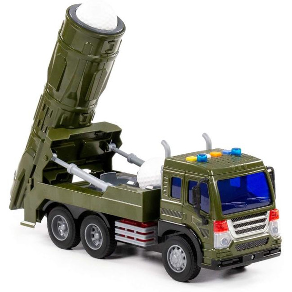 Автомобиль с зенитно-ракетной установкой инерционный Полесье Сити 95329