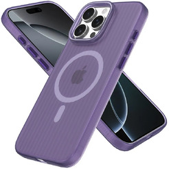 Задняя накладка CASE Translucent Strip Apple iPhone 16 Pro Max (фиолетовый)