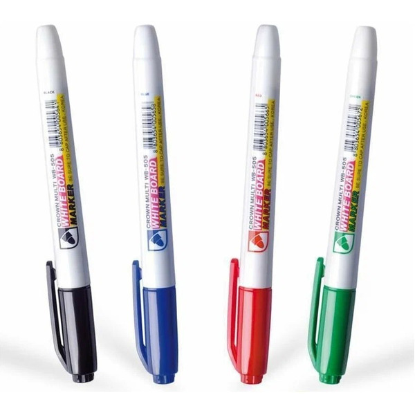 Набор маркеров для белых досок Crown "Multi Board Slim" WB-505-4(SET)