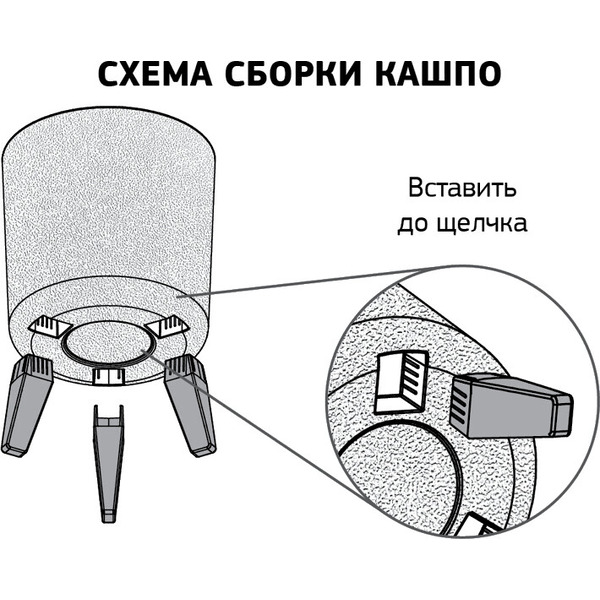 Кашпо Idea Флориан М 3157 (11л, белый ротанг, с автополивом)
