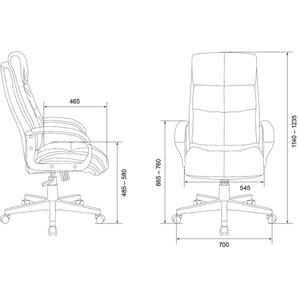 Кресло Бюрократ CH-824/LT-28 (серо-голубой)