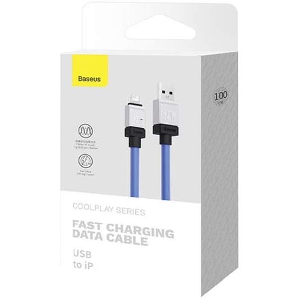 Кабель Baseus CoolPlay Series Fast Charging Cable USB Type-A to Lightning CAKW000403 (1 м, голубой)