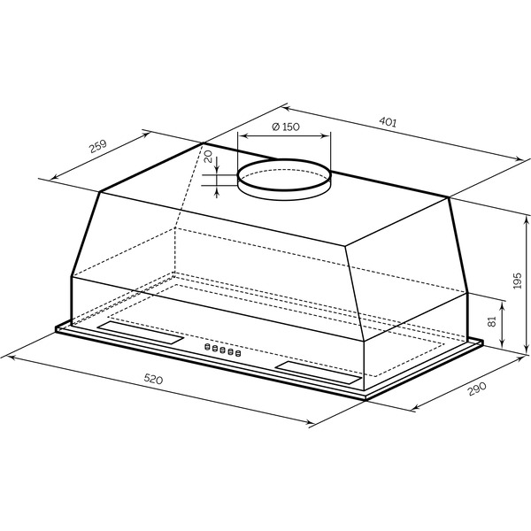 Кухонная вытяжка LEX Hyper 600 WH