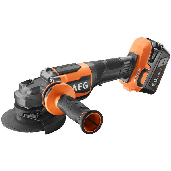 Углошлифмашина AEG Powertools BEWS 18-125BLPX2-502C (4935480858) с 2-мя АКБ