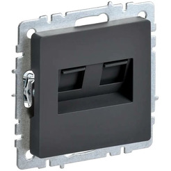 Розетка компьютерная IEK Brite РК10-2-БрГ