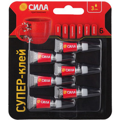 Супер-клей СИЛА СВЕРХПРОЧНЫЙ 1 гр.х 6 шт. BL-6 (SBL1-6)