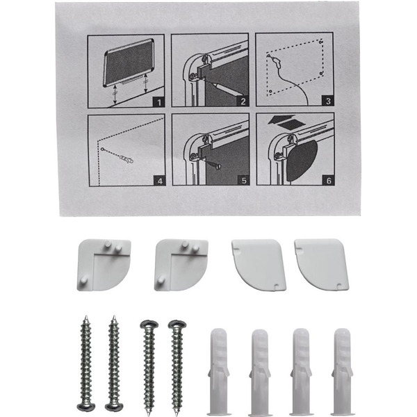 Доска магнитно-маркерная Silwerhof 60x90см лак белый алюминиевая рама