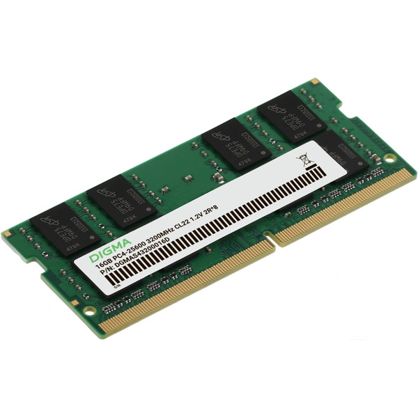 Оперативная память Digma 16ГБ DDR4 SODIMM 3200 МГц DGMAS43200016D