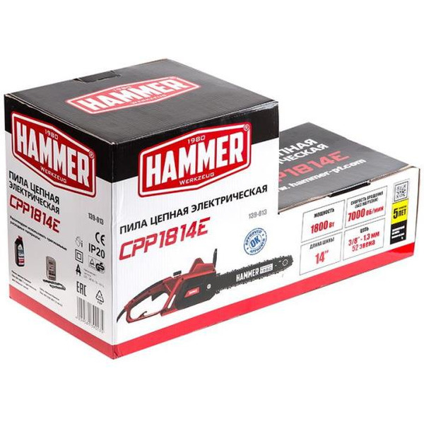 Электрическая цепная пила Hammer CPP1814E (577634)