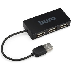 Разветвитель USB 2.0 Buro BU-HUB4-U2.0-Slim
