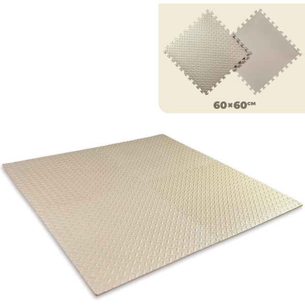 Пазл-коврик Calviano EVA 60*60*1.2 (4шт, бежевый)