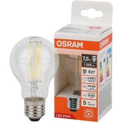 Лампа светодиодная филаментная OSRAM A100 7,5W 4000K E27