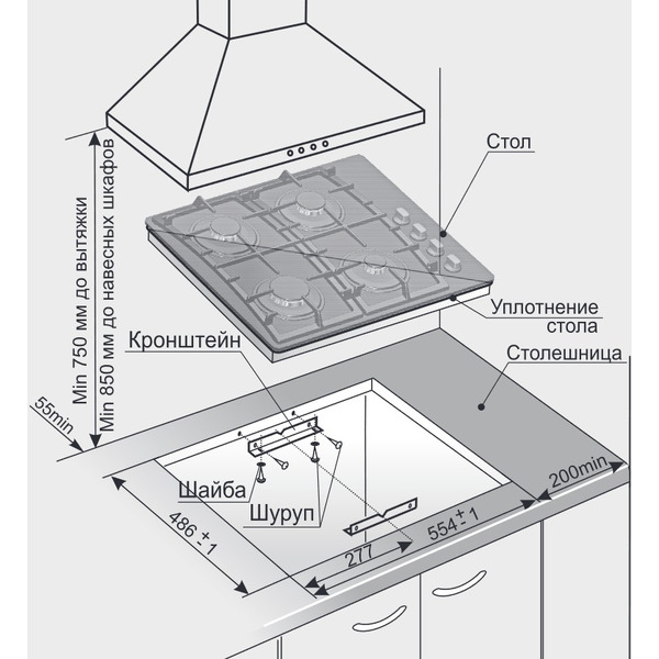 Панель варочная встраиваемая GEFEST СГ СН 1211 К82