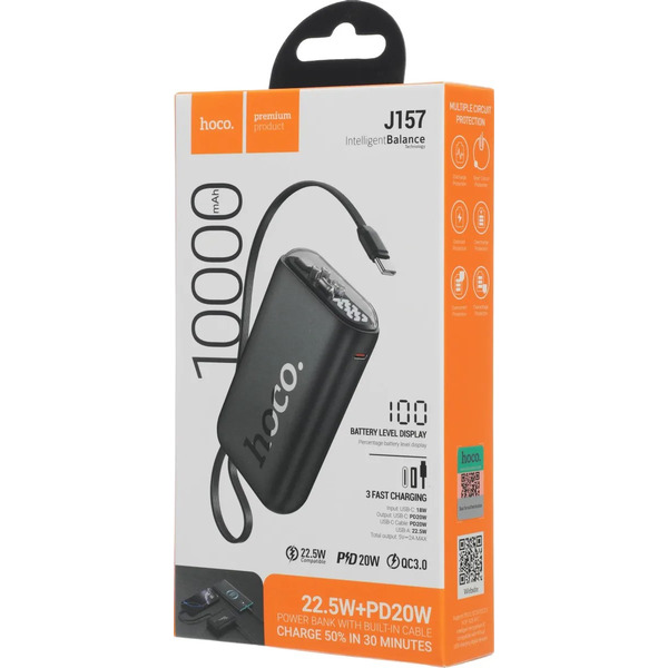 Внешний аккумулятор Hoco J157 10000mAh (черный)