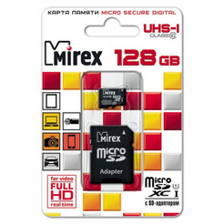 Карта памяти Mirex microSDXC 128GB (13613-AD10S128)