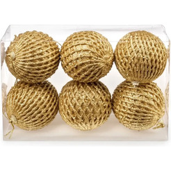 Набор новогодних шаров Ausini B8030GD (золото)