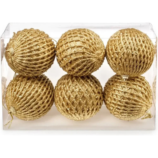 Набор новогодних шаров Ausini B8030GD (золото)