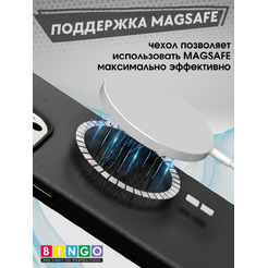 Бампер Bingo Leather Magsafe для APPLE iPhone 12/12 Pro Черный