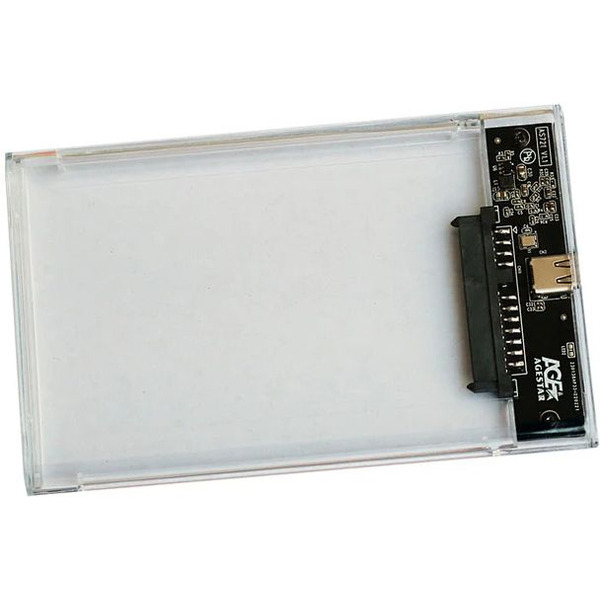 Бокс для накопителей AgeStar 3UB2P4C (прозрачный)