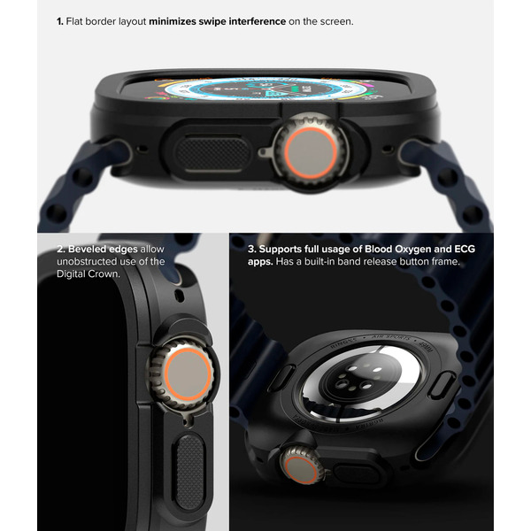 Чехол Ringke Air Sports для Apple Watch Ultra 3 / 2 / 1 BLACK