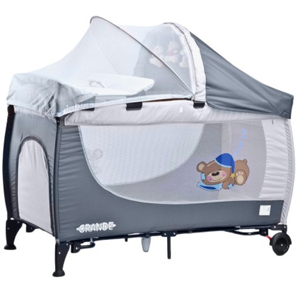 Манеж-кровать Caretero Grande (серый)