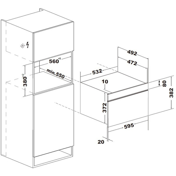 Встраиваемая микроволновая печь Weissgauff BMWO-342 DW Touch